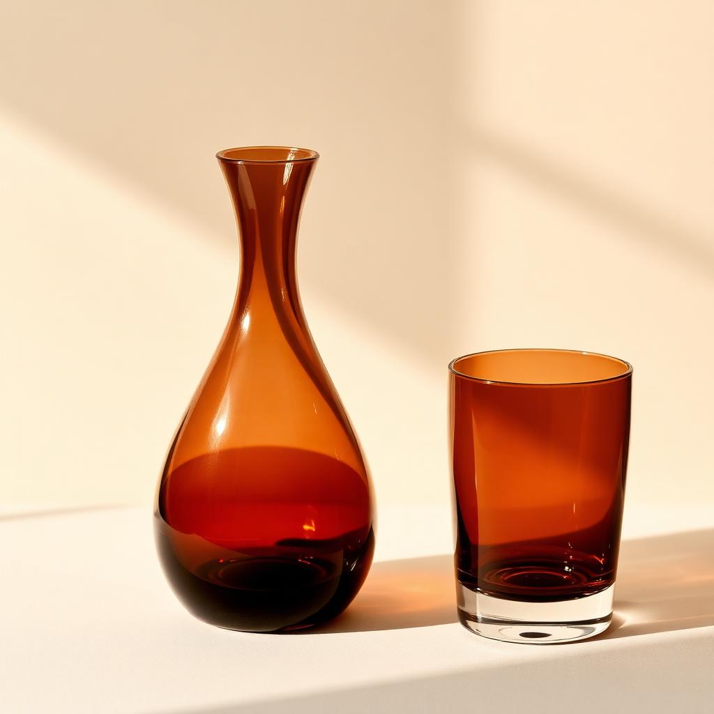 Smoked Glass Carafe & Tumbler