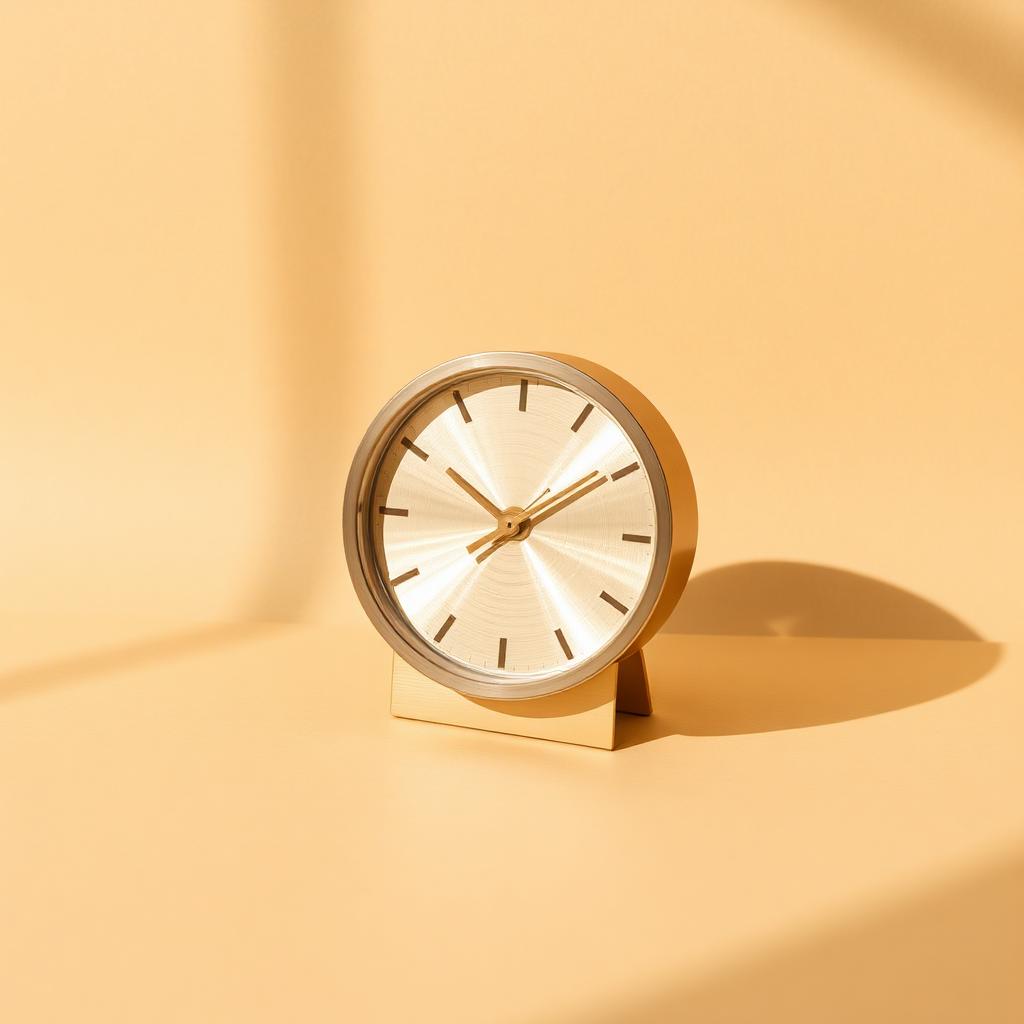 Brushed Brass Desk Clock